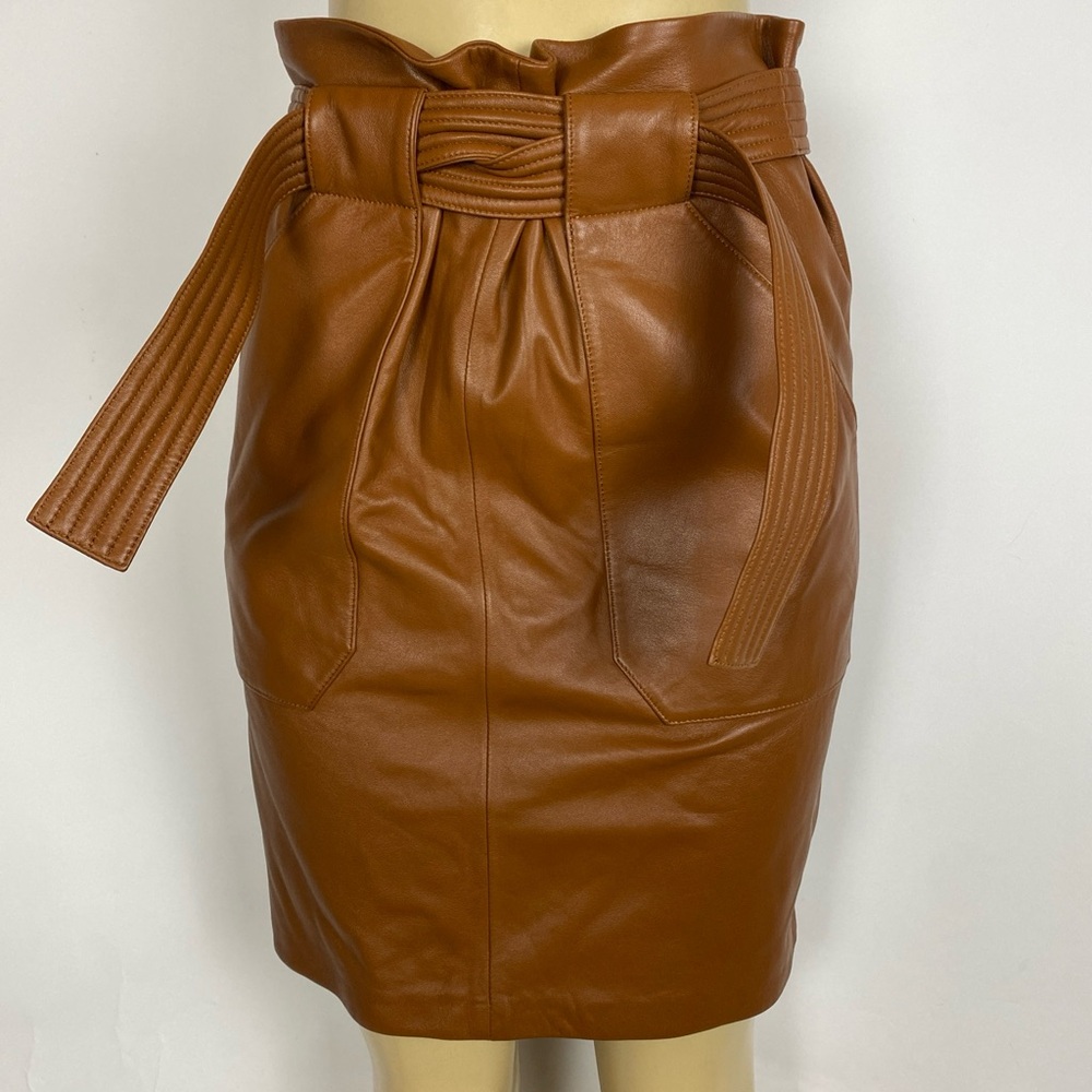 Anine Bing  brown Leather Knirt No size